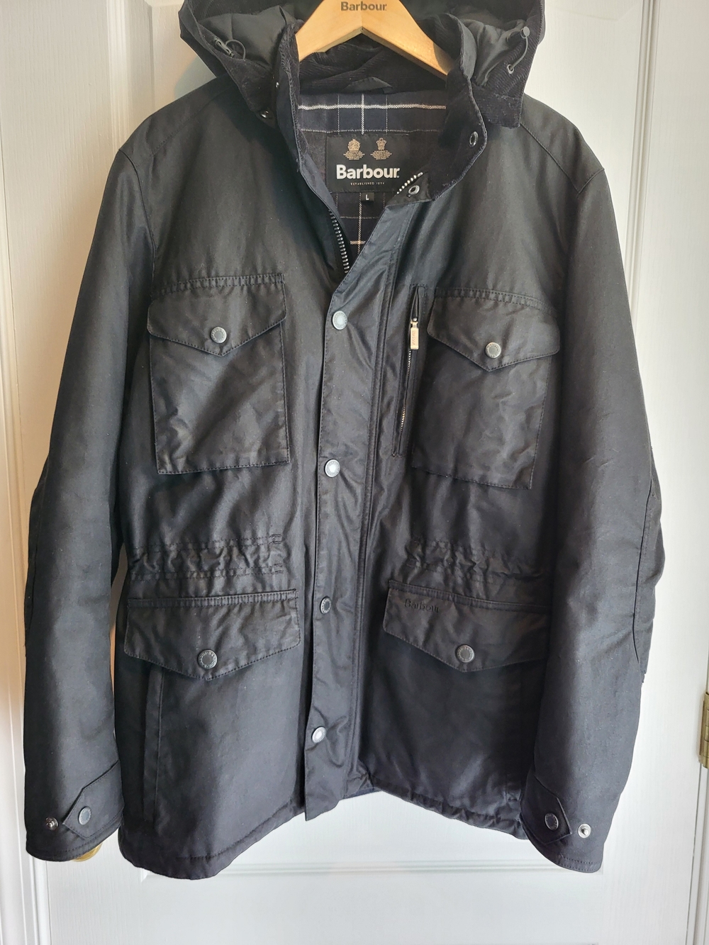 Barbour WINTER Sapper Wax Jacket With Removable Lined Hood